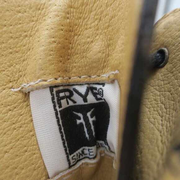 FRYE Jamie Artisan Lace 7" Combat Boot Brown Leather Back Zip Women's 5.5B - Picture 6 of 6